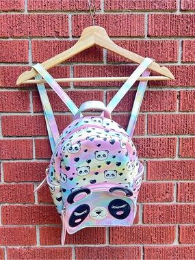 Under One Sky Panda Rainbow Mini Backpack Kawaii Festival Rave Bag